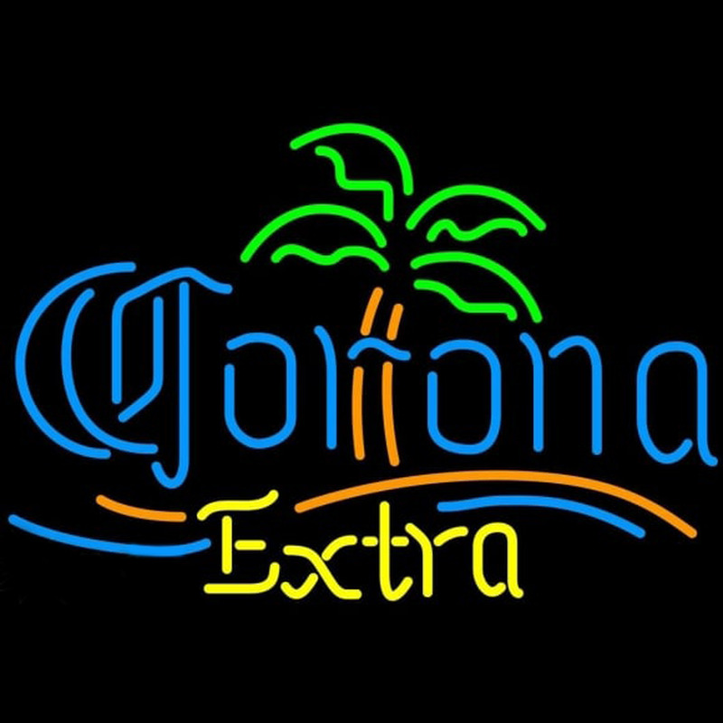 Corona E tra Palm Tree Beer Sign Leuchtreklame