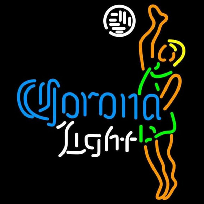 Corona Light Ball Volleyball boy Beer Sign Leuchtreklame