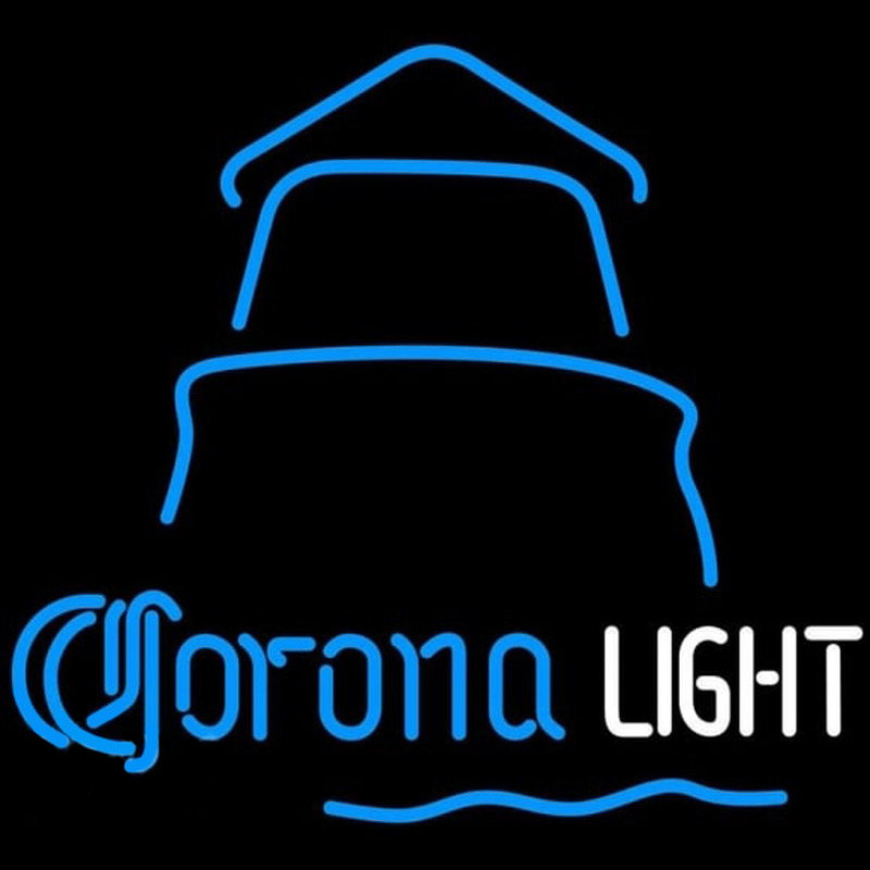 Corona Light Day Lighthouse Beer Sign Leuchtreklame