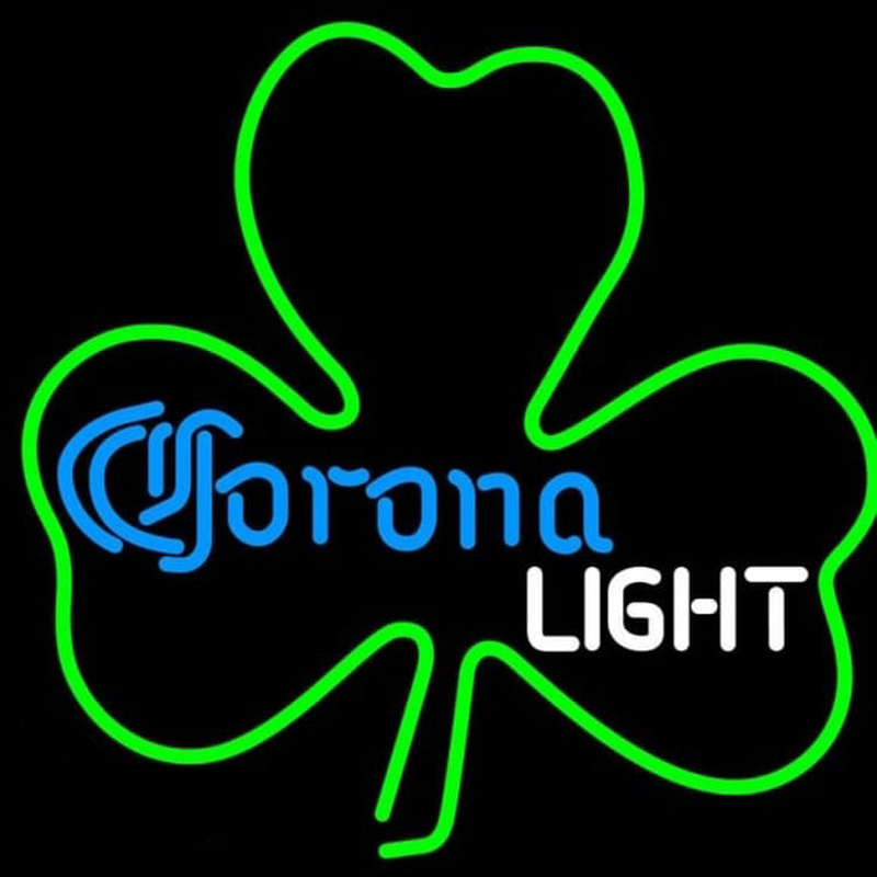 Corona Light Green Clover Beer Sign Leuchtreklame