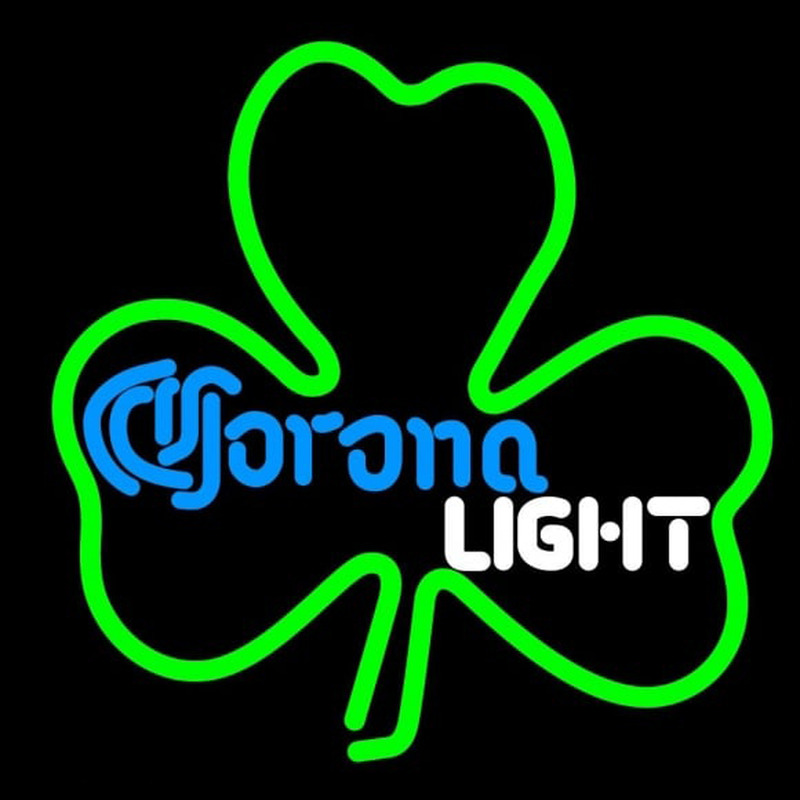 Corona Light Green Clover Beer Sign Leuchtreklame