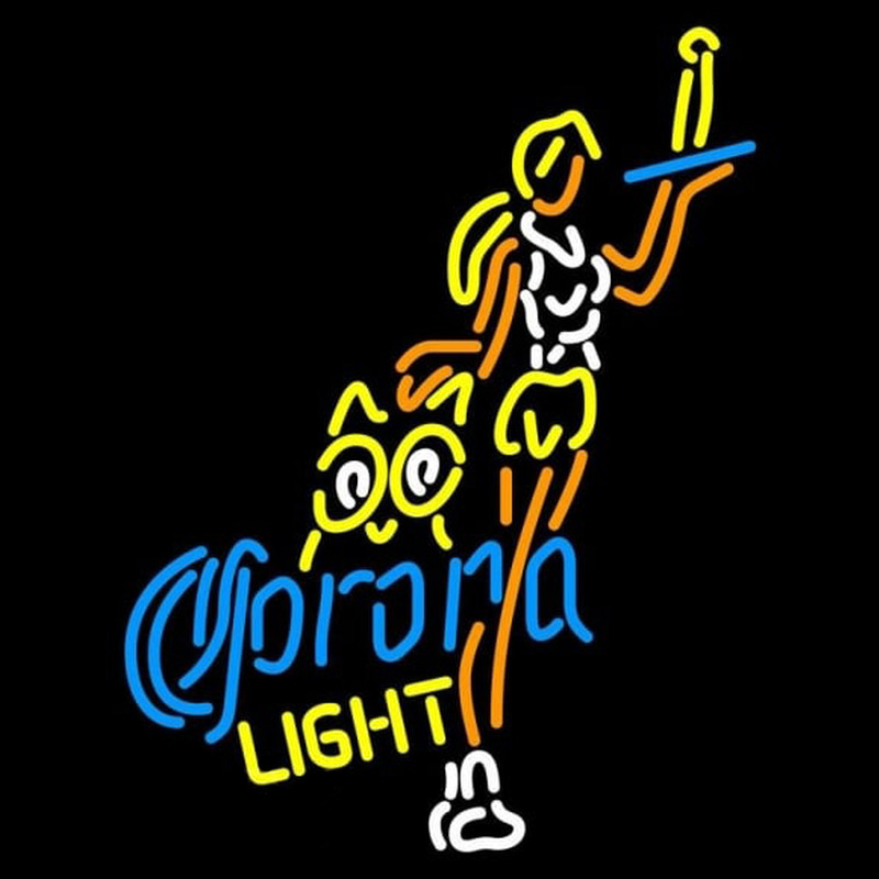 Corona Light Hooters Girls With Bottle Beer Sign Leuchtreklame