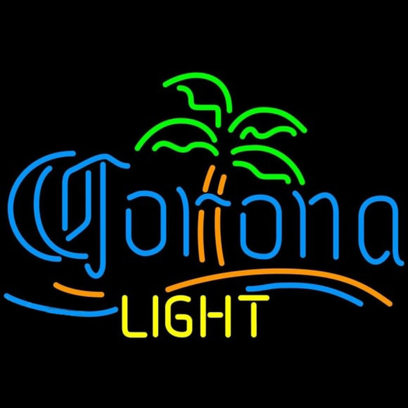 Corona Light Palm Tree Beer Sign Leuchtreklame