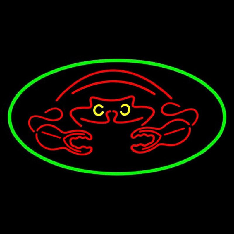 Crab Red Logo Leuchtreklame