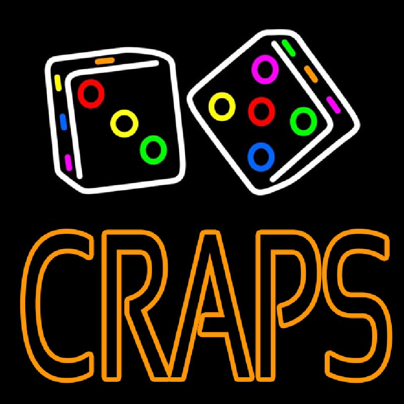 Craps With Dise 1 Leuchtreklame