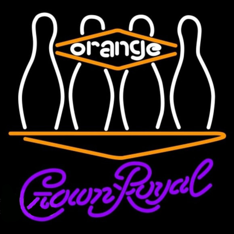 Crown Royal Bowling Orange Beer Sign Leuchtreklame
