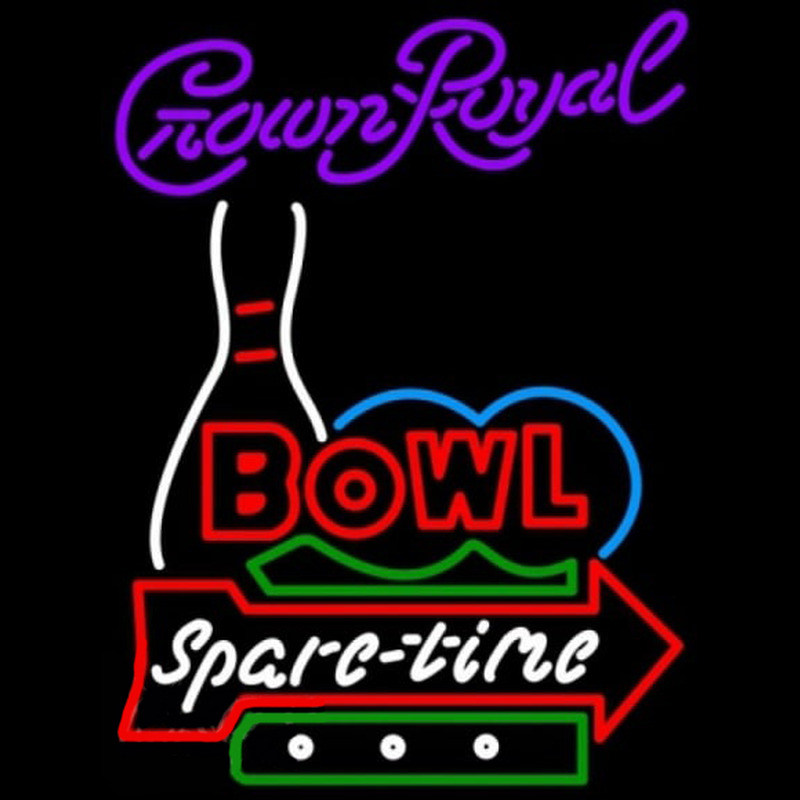 Crown Royal Bowling Spare Time Beer Sign Leuchtreklame