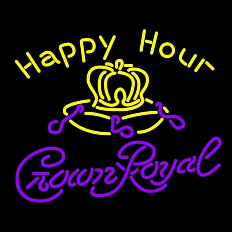 Crown Royal Happy Hour Beer Sign Leuchtreklame