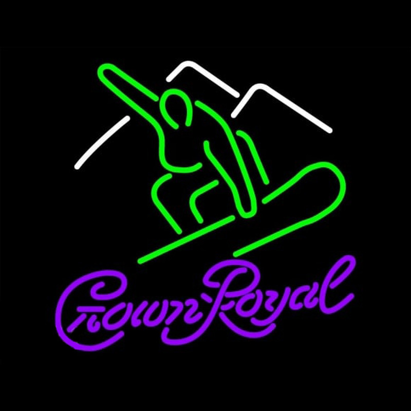 Crown Royal Logo Surfboard Beer Sign Leuchtreklame