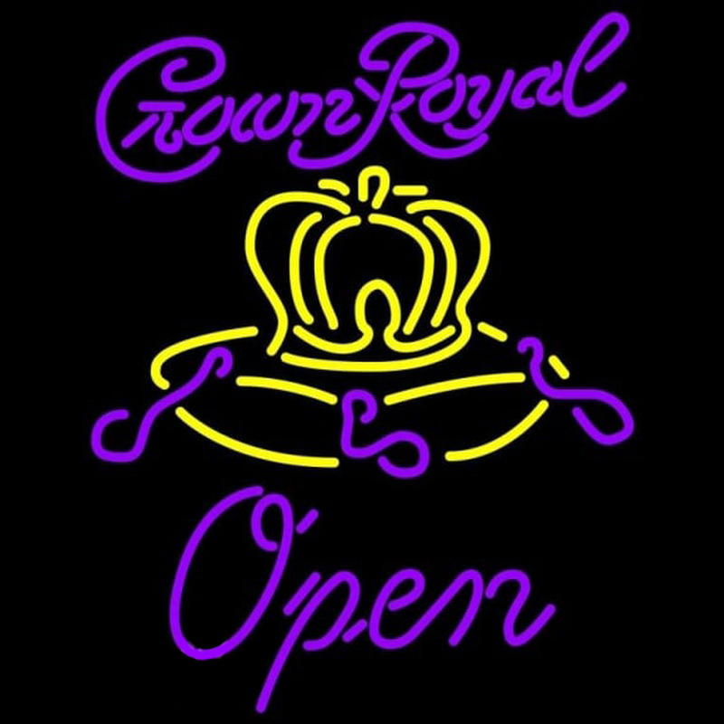 Crown Royal Open Beer Sign Leuchtreklame