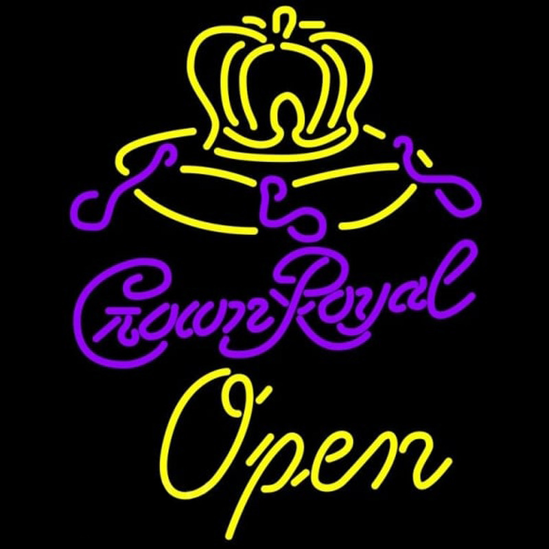 Crown Royal Open Beer Sign Leuchtreklame