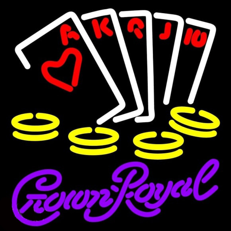 Crown Royal Poker Ace Series Beer Sign Leuchtreklame