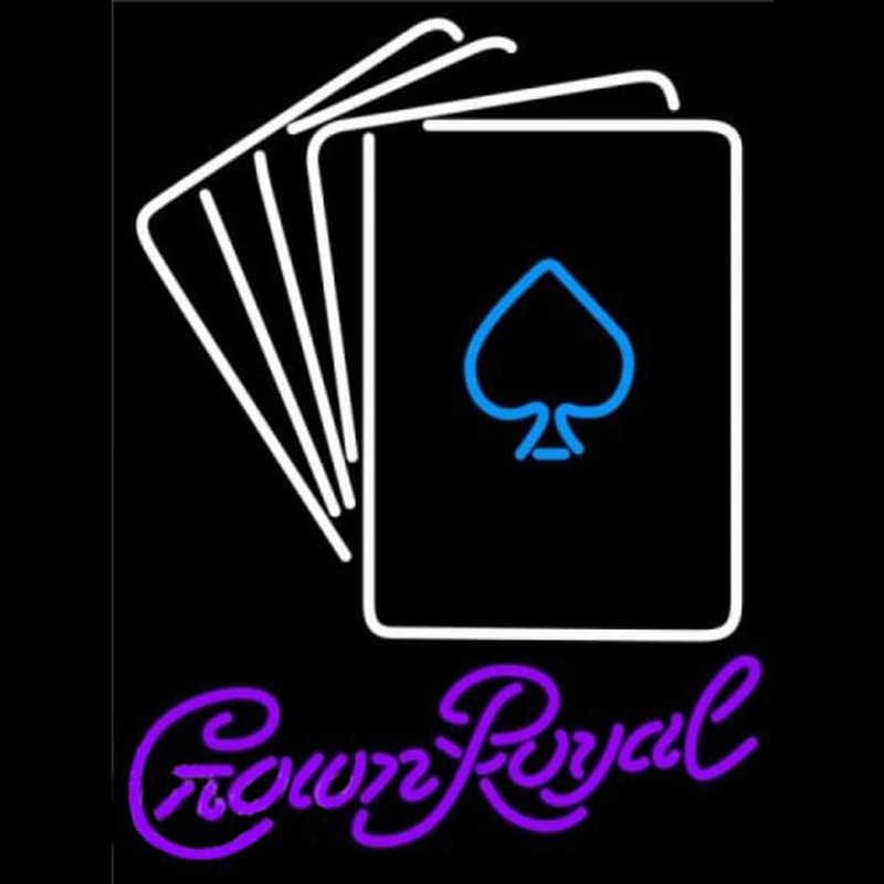 Crown Royal Poker Cards Beer Sign Leuchtreklame