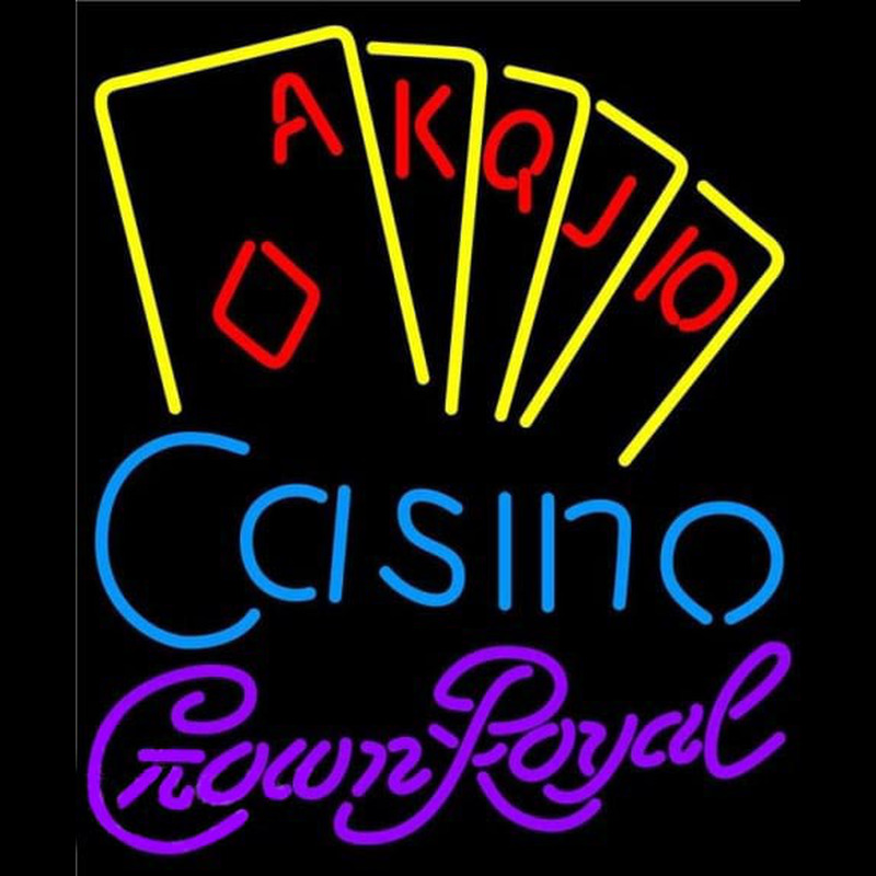 Crown Royal Poker Casino Ace Series Beer Sign Leuchtreklame