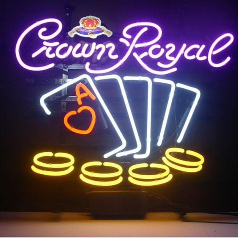 Crown Royal Poker Chips Leuchtreklame