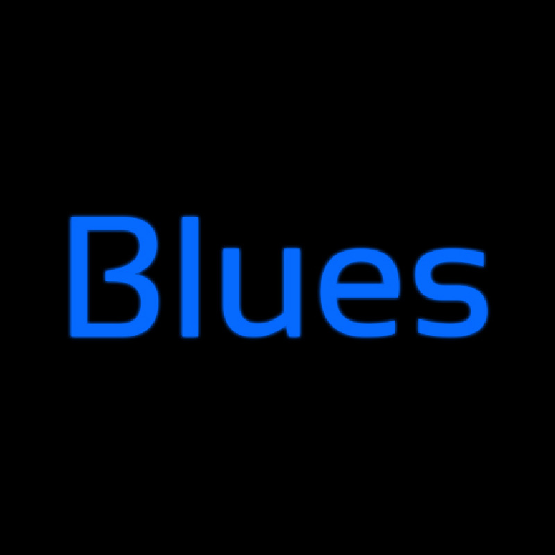 Cursive Blues Blue Leuchtreklame