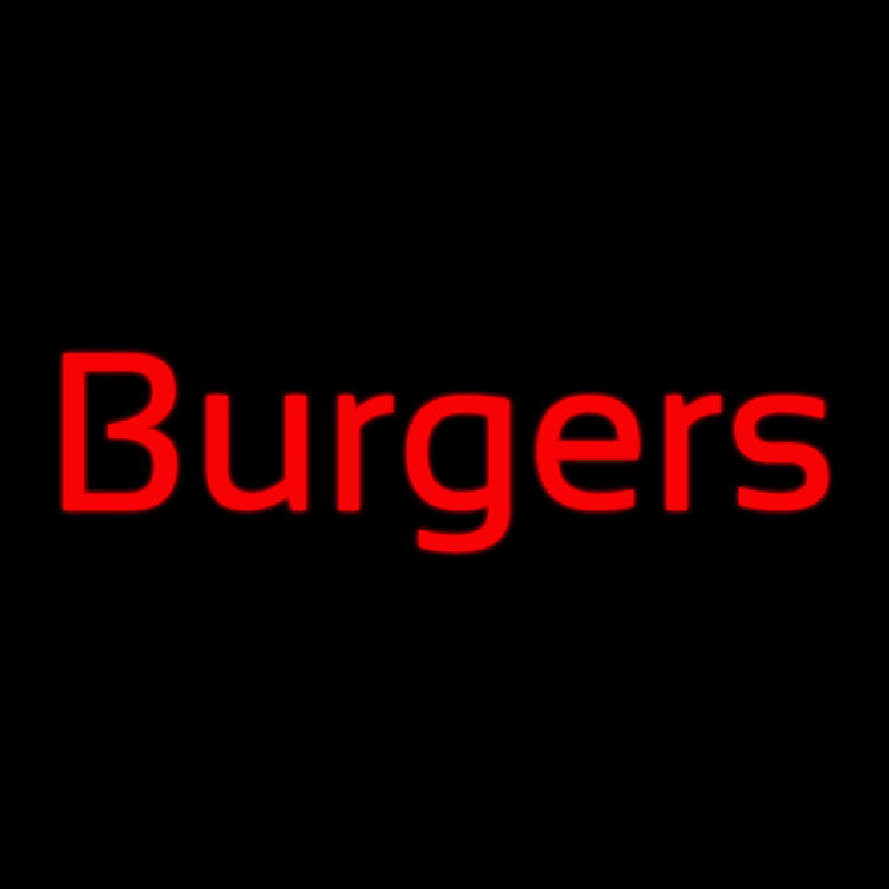 Cursive Burgers Leuchtreklame