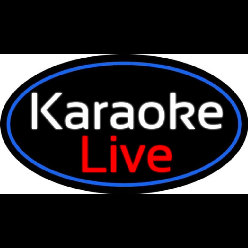 Cursive Karaoke Live Leuchtreklame