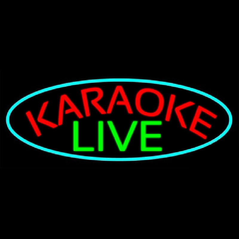 Cursive Karaoke Live Leuchtreklame