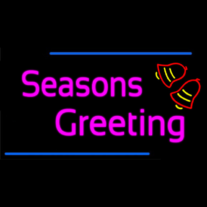 Cursive Seasons Greetings 2 Leuchtreklame