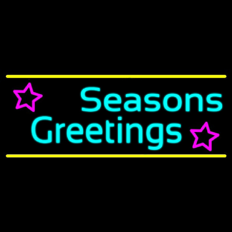 Cursive Seasons Greetings 2 Leuchtreklame