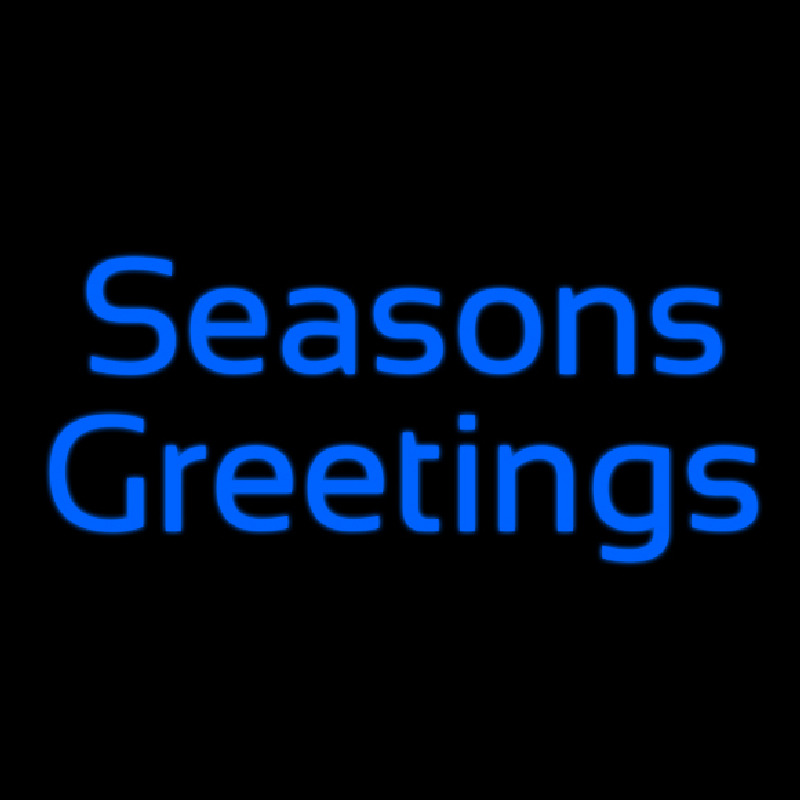 Cursive Seasons Greetings Leuchtreklame