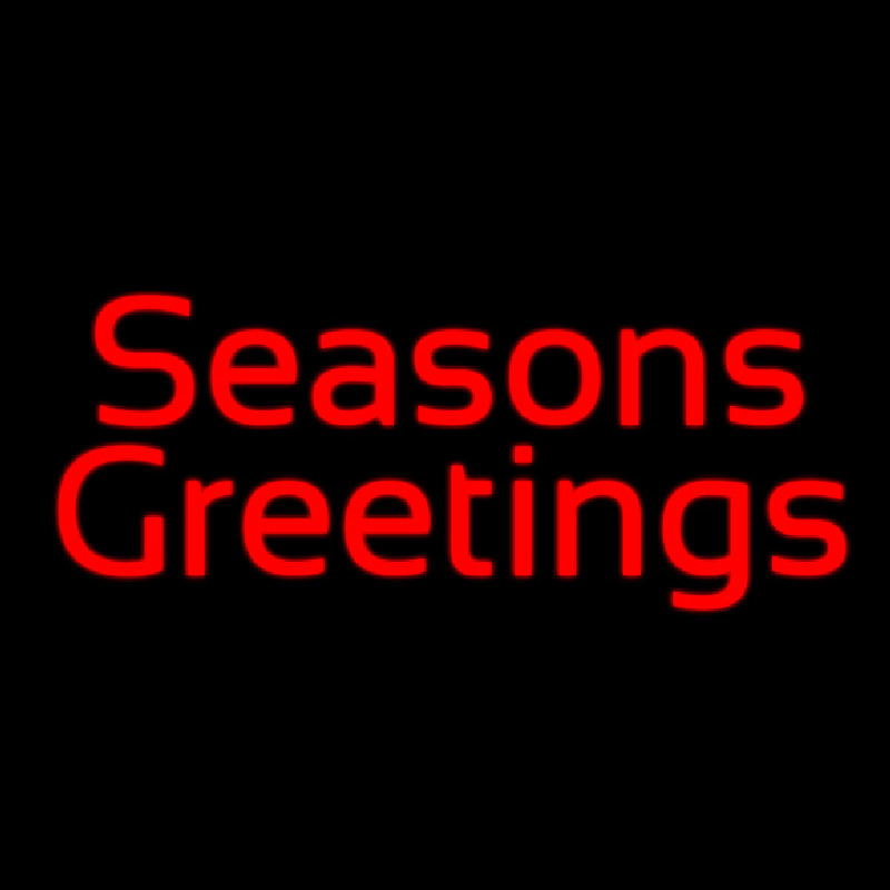 Cursive Seasons Greetings Leuchtreklame