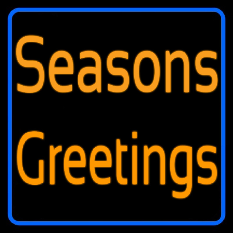 Cursive Seasons Greetings1 Leuchtreklame