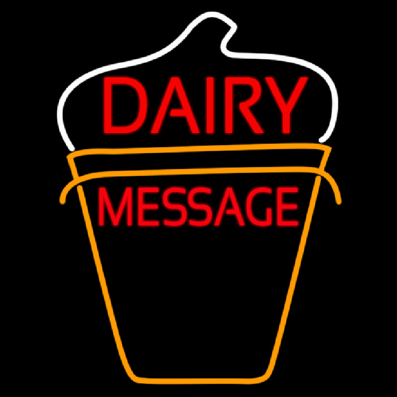 Custom Dairy On Logo Leuchtreklame