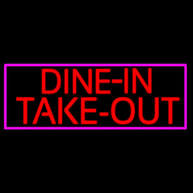 Custom Dine In Take Out Leuchtreklame