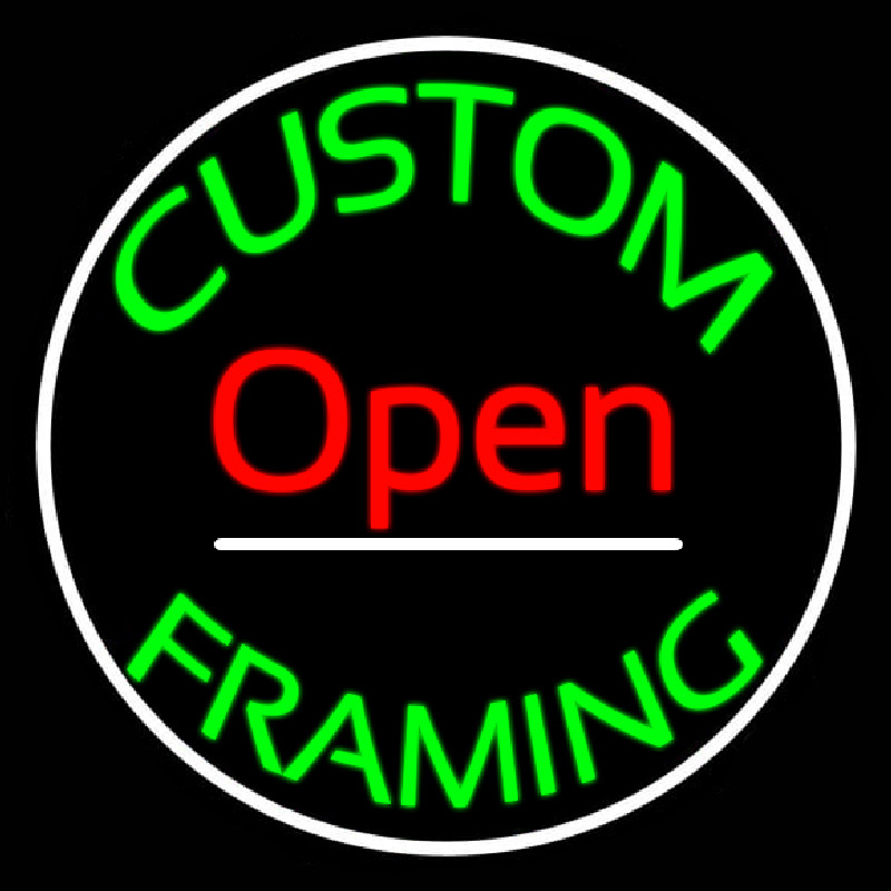 Custom Framing Open Frame With Border Leuchtreklame