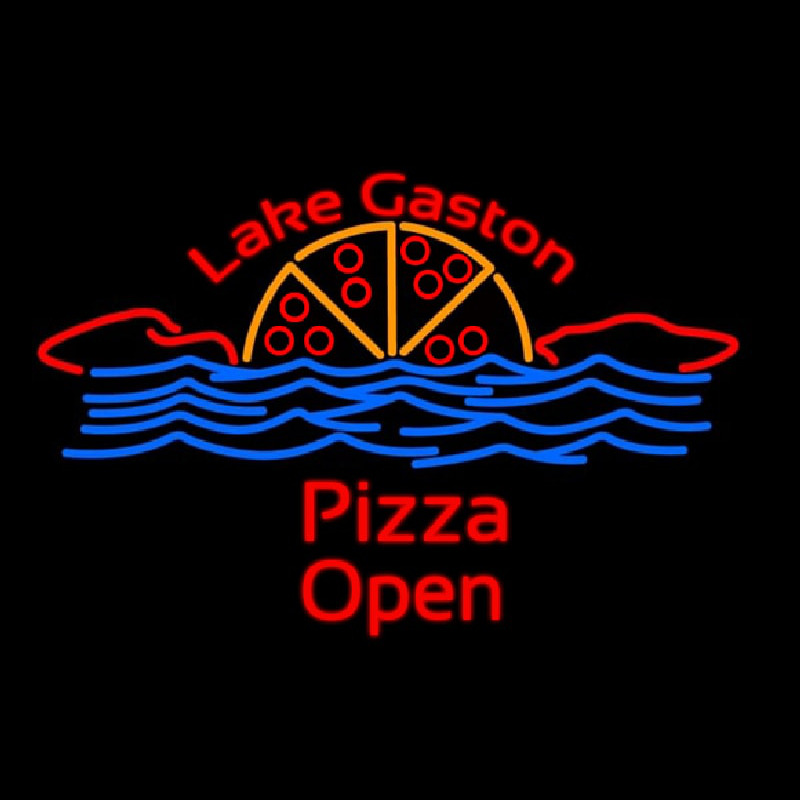 Custom Lake Gaston Pizza Open Leuchtreklame