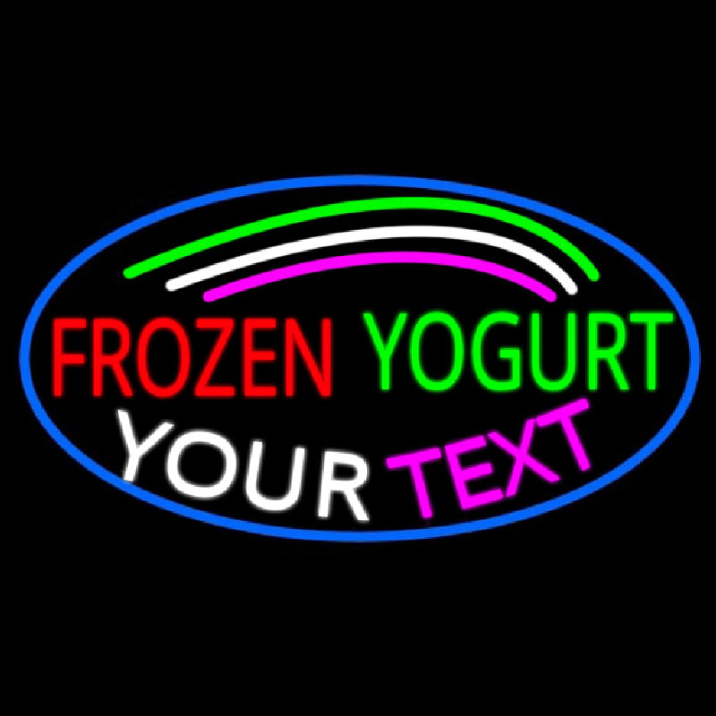 Custom Made Frozen Yogurt Leuchtreklame