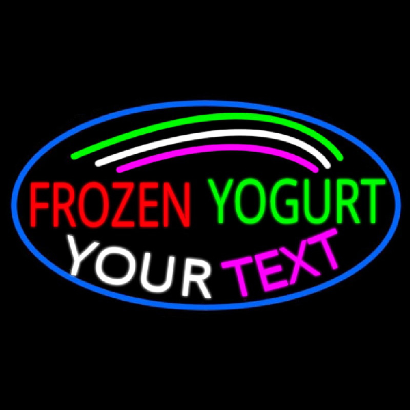 Custom Made Frozen Yogurt Leuchtreklame