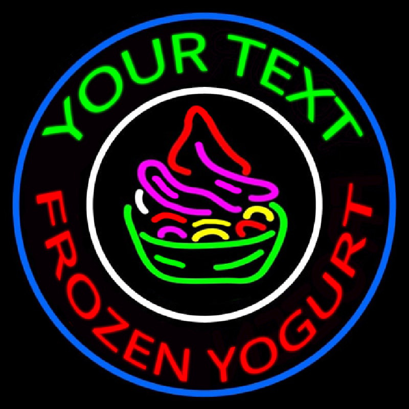 Custom Made Frozen Yogurt Leuchtreklame