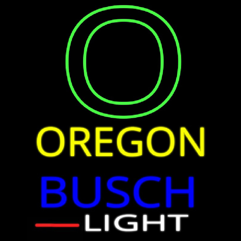 Custom Oregon Wings With Busch Light Real Neon Glass Tube Leuchtreklame