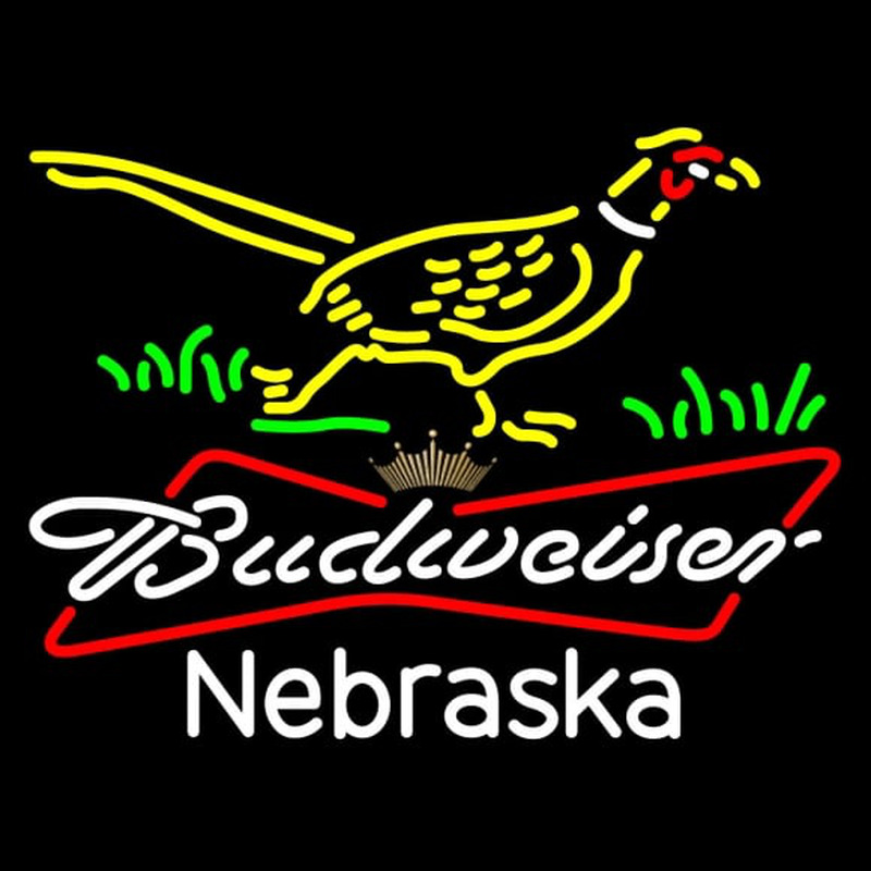 Custom Pheasant Budweiser Tie Crown Leuchtreklame