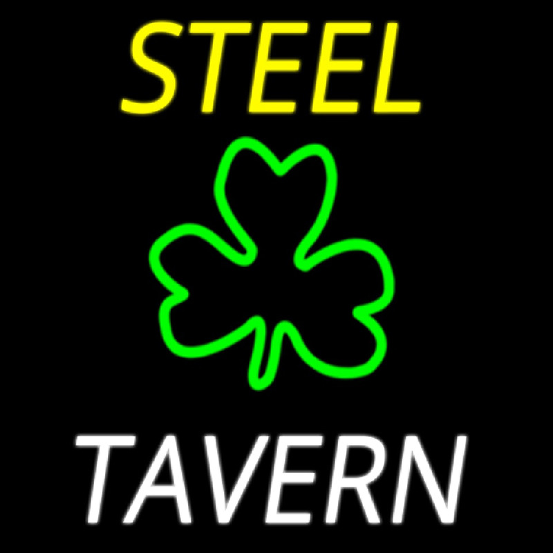 Custom Steel Tavern 3 Leuchtreklame