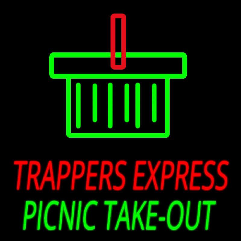 Custom Trappers E press Picnic Take Out Leuchtreklame