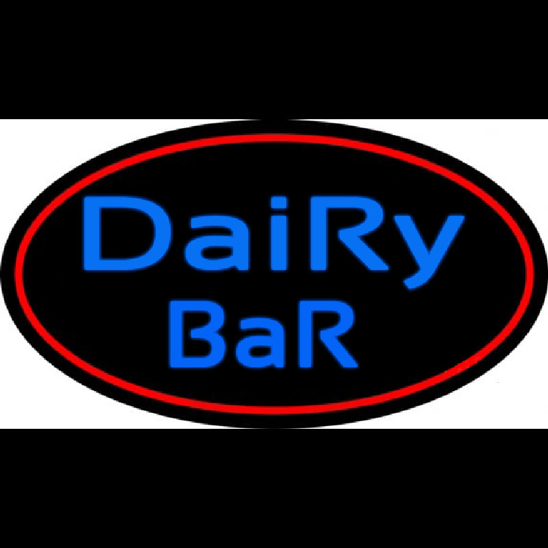 Dairy Bar With Logo Leuchtreklame