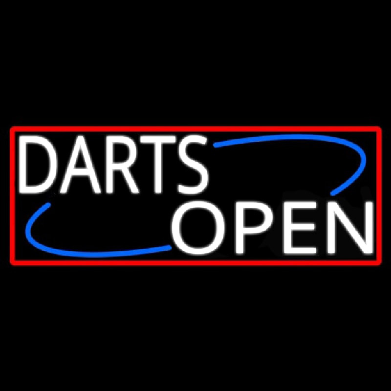Darts Open With Red Border Leuchtreklame