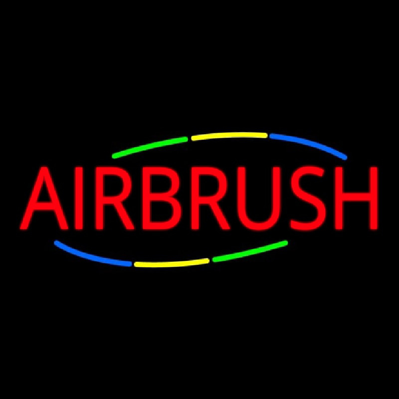 Deco Style Multi Colored Airbrush Leuchtreklame