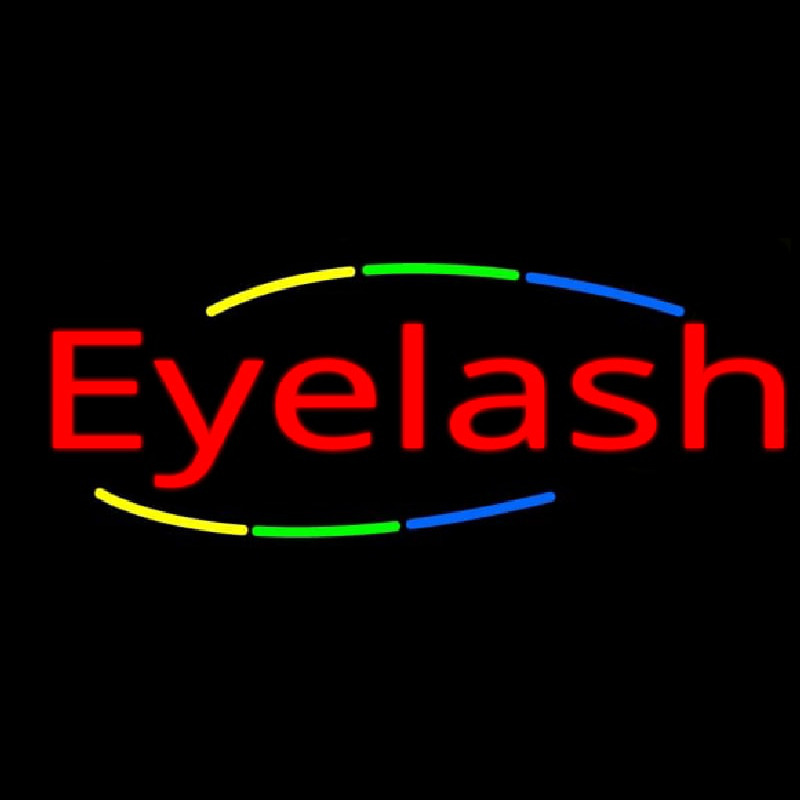 Deco Style Multi Colored Eyelash Leuchtreklame