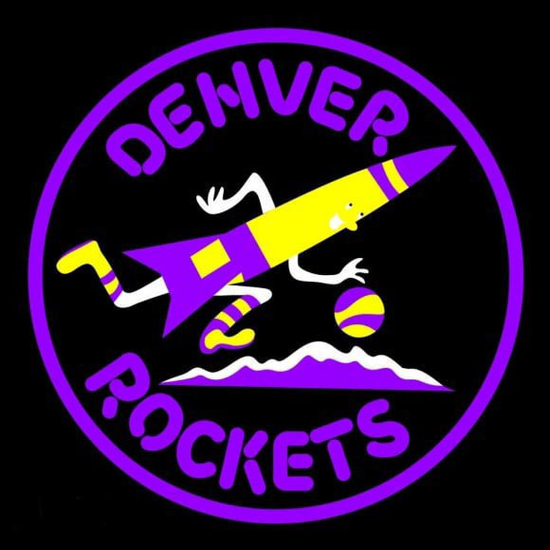 Denver Rockets Leuchtreklame