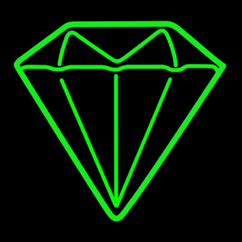 Diamond Green Logo Leuchtreklame