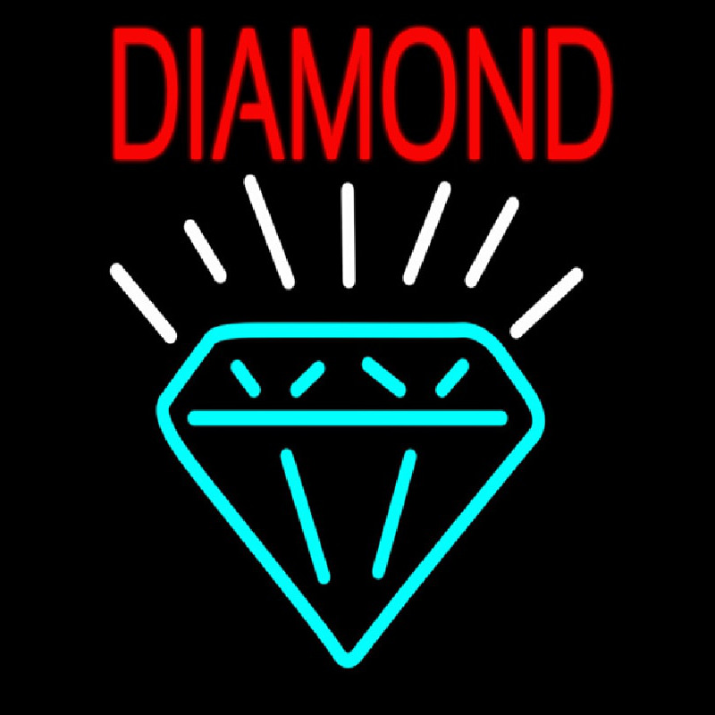Diamond With Logo Leuchtreklame