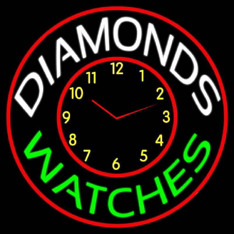 Diamonds Watches Block Leuchtreklame