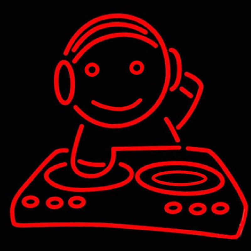 Dj Playing Leuchtreklame