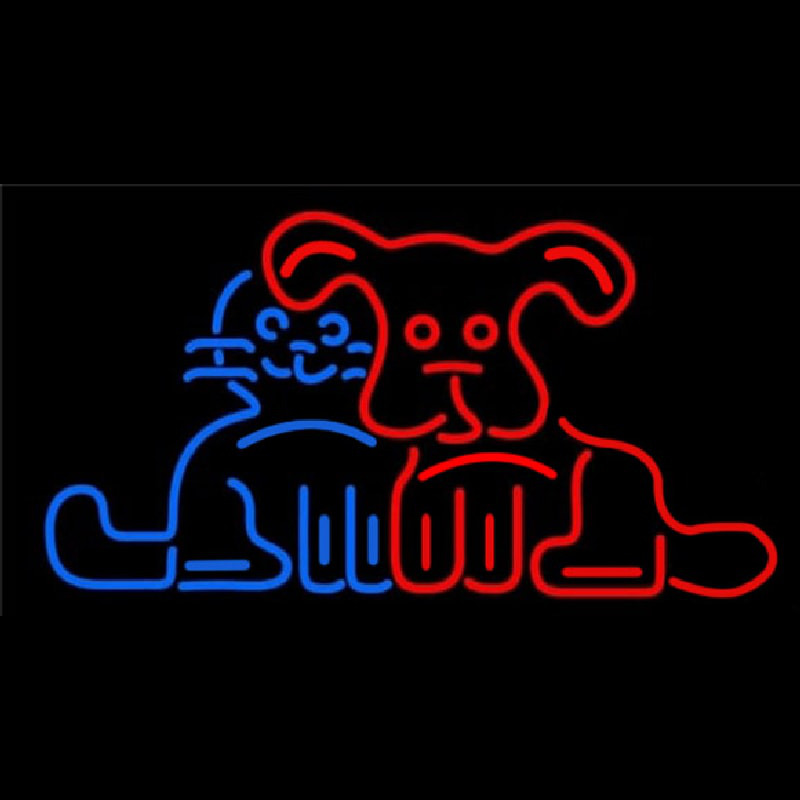 Dog Cat Logo Leuchtreklame