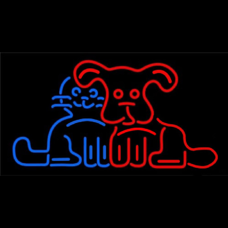 Dog Cat Logo Leuchtreklame
